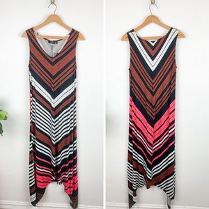 NWT Apt. 9 Women’s Stretchy Striped Midi Dress Sz M
